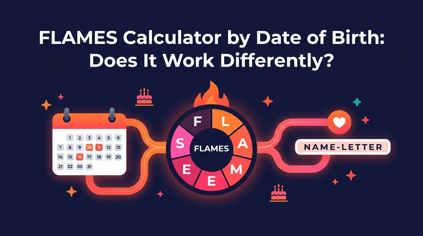 FLAMES Calculator by Date of Birth Does It Work Differently